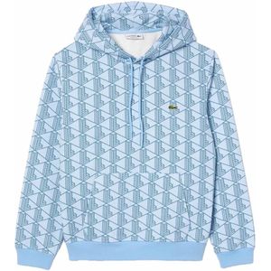 Lacoste, Sweatshirts & Hoodies, Heren, Blauw, S, Katoen, Blauwe Krokodil Logo Trui