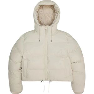 Rains, Jassen, Dames, Beige, M, Korte Pufferjas in room