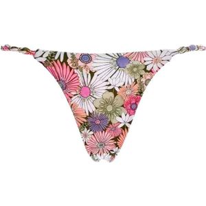 Agua by Agua Bendita, Badkleding, Dames, Veelkleurig, L, Polyester, Geborduurde Bikini Onderkant met Bloemendesign