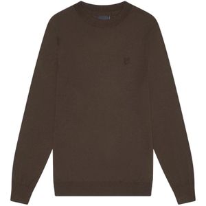 Lyle & Scott, Truien, Heren, Groen, XL, Wol, Tonal Eagle Merino Crew Neck Jumper