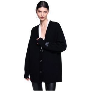 Silvian Heach, Truien, Dames, Zwart, M, Wol, Oversized Cardigan
