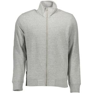 Superdry, Sweatshirts & Hoodies, Heren, Grijs, S, Grijze Rits Hoodie Lange Mouw Geborduurd