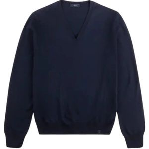 Fay, Truien, Heren, Blauw, S, Wol, V-hals Truien