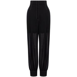 Philosophy di Lorenzo Serafini, Broeken, Dames, Zwart, S, Wol, Zwarte wortelbroek met stiksels