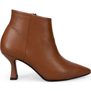 Sangiorgio, Schoenen, Dames, Bruin, 38 EU, Leer, Bruine Leren Enkellaarzen Elegante Silhouet