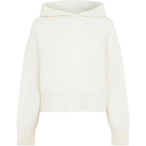 Canada Goose, Sweatshirts & Hoodies, Dames, Wit, S, Wol, Witte Wol Hoody Jas Gemaakt in Italië