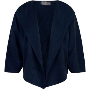 Cortana, Jassen, Dames, Blauw, M, Linnen, Intense Blue Linnen en Cupro Jas