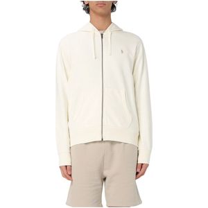 Polo Ralph Lauren, Sweatshirts & Hoodies, Heren, Beige, XL, Capuchon Rits Fleece Jas