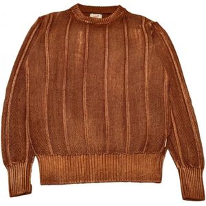 Bob, Truien, Heren, Rood, L, Wol, Merino wol baksteenrode trui