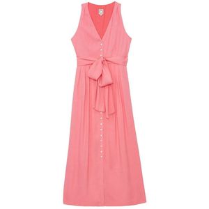 Ines De La Fressange Paris, Kleedjes, Dames, Roze, M, Roze Viscose Lange Jurk