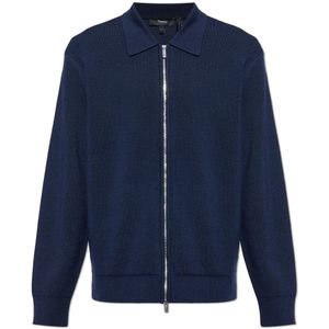 Theory, Truien, Heren, Blauw, XL, Wol, Wollen vest