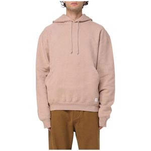 Saint Laurent, Sweatshirts & Hoodies, Heren, Roze, L, Katoen, Roze Pullover Hoodie