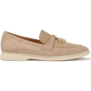 Kazar, Schoenen, Dames, Roze, 36 EU, Suède, Suède halfschoenen met opgehangen monogrammen