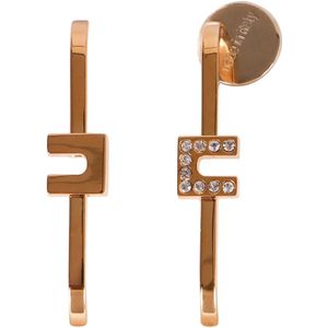 Elisabetta Franchi, Accessoires, Dames, Geel, ONE Size, Rhinestone Messing Oorbellen
