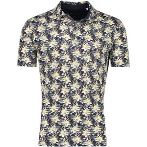 Brax, Tops, Heren, Veelkleurig, L, Katoen, Donkerblauwe Polo Met Korte Mouwen