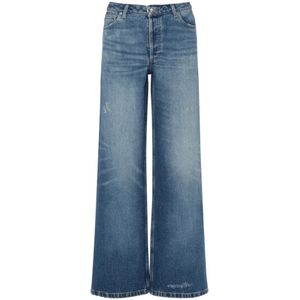 A.p.c., Jeans, Dames, Blauw, W28, Katoen, Elisabeth Wide Jeans
