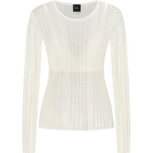 Pinko, Tops, Dames, Wit, L, Katoen, Witte Sweatshirt Casual Stijlvol Vrouwen