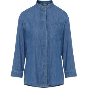 Max Mara, Blouses & Shirts, Dames, Blauw, M, Denim, Unito Denim Overhemd