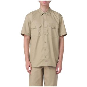 Dickies, Overhemden, Heren, Groen, M, Zwarte Button-Up Overhemd, Tijdloze Stijl