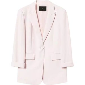 Twinset, Jassen, Dames, Roze, XS, Roze Blazer Jas Actitude Collectie
