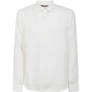 Barena Venezia, Overhemden, Heren, Beige, L, Linnen, Linnen Regular Fit Overhemd