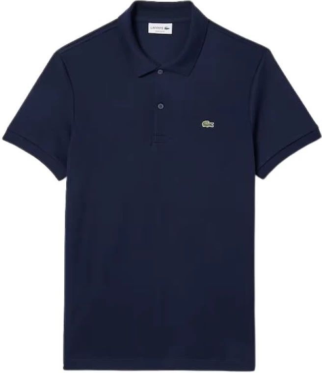 Lacoste, Tops, Heren, Blauw, S, Polo met Korte Mouwen en 2 Knopen