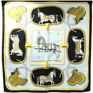 Hermès Vintage, Pre-owned, Dames, Veelkleurig, ONE Size, Pre-owned Silk scarves