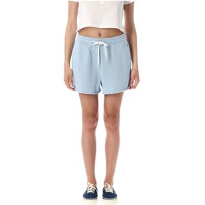 Polo Ralph Lauren, Korte broeken, Dames, Blauw, M, Katoen, Comfortabele Fleece Shorts voor dagelijks gebruik