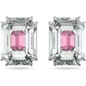 Swarovski, Accessoires, Dames, Veelkleurig, ONE Size, Chroma Octagon Roze Kristallen Oorbellen