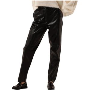Bruuns Bazaar, Broeken, Dames, Zwart, XS, Leer, Croco Dagga Broek
