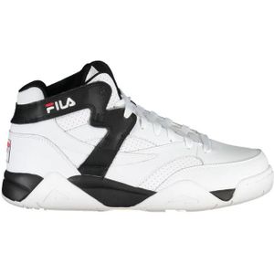 Fila, Schoenen, Heren, Wit, 42 EU, Leer, Sportieve High-Top Sneakers met Contrastdetails