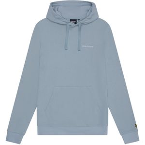 Lyle & Scott, Sweatshirts & Hoodies, Heren, Blauw, 2Xl, Katoen, Loopback Hoodie met Borduurwerk