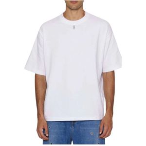 John Richmond, Tops, Heren, Wit, M, Katoen, Rostok T-Shirt