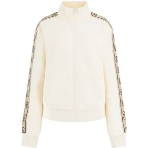 Guess, Sweatshirts & Hoodies, Dames, Beige, M, Katoen, Zip Hoodie