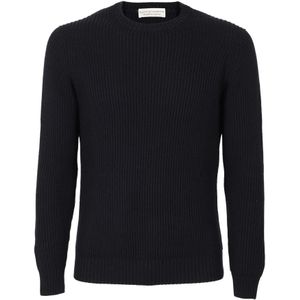 Filippo De Laurentiis, Truien, Heren, Blauw, L, Wol, Merinowollen trui in klassieke stijl