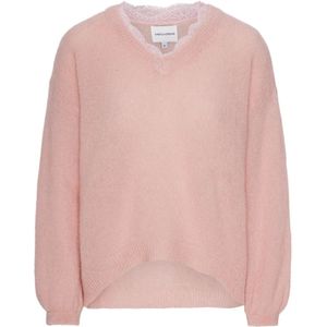 American Dreams, Truien, Dames, Roze, M, Wol, Delicate Kant Trui in Lichtroze