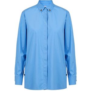 Iceberg, Blouses & Shirts, Dames, Blauw, L, Katoen, Regular Fit Hemelsblauw Overhemd van Katoenen Parachutestof