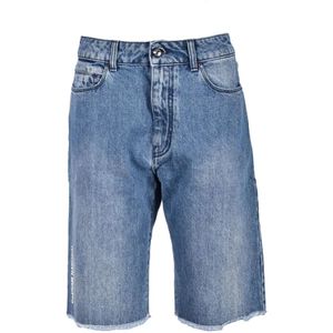 Costume National, Korte broeken, Dames, Blauw, W28, Katoen, Moderne Bermuda Shorts 100% Katoen