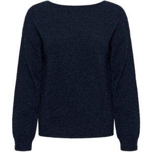 My Essential Wardrobe, Truien, Dames, Blauw, XL, Gebreide Pullover met Knoopdetail