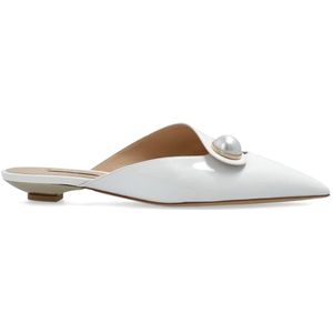 Casadei, Schoenen, Dames, Wit, 37 EU, Leer, Slippers Tiffany