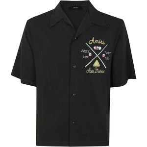 Amiri, Overhemden, Heren, Zwart, L, Pool Cue Bowling Shirt