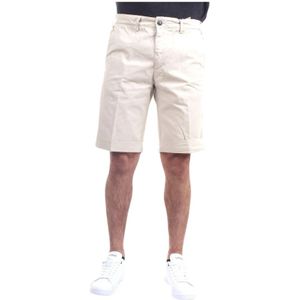 40Weft, Korte broeken, Heren, Beige, 2Xl, Katoen, Cactus Geborduurde Bermuda Shorts