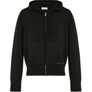 Burberry, Sweatshirts & Hoodies, Dames, Zwart, S, Wol, Hooded Sweatshirt