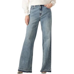 Janice, Jeans, Dames, Blauw, W31, Katoen, Klassieke Blauwe Straight Leg Jeans