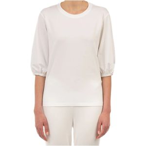 Le Tricot Perugia, Tops, Dames, Wit, S, Puff Sleeve White T-Shirt