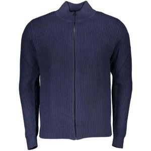 North Sails, Truien, Heren, Blauw, S, Katoen, Blauwe Katoenen Heren Vest Met Rits
