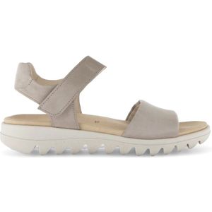 Gabor, Schoenen, Dames, Beige, 41 EU, Leer, Beige nubuck sandalen