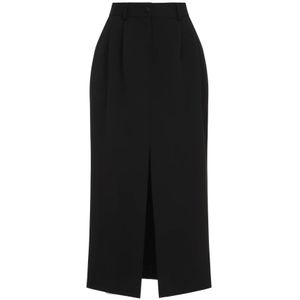 Dolce & Gabbana, Rokken, Dames, Zwart, M, Wol, Zwarte rok met stijl N0000