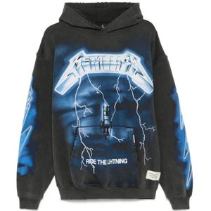 Represent, Sweatshirts & Hoodies, Heren, Grijs, S, Katoen, Antraciet Hoodie Lange Mouw Zak