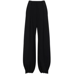 Jacquemus, Broeken, Dames, Zwart, 3Xs, Wol, Zwarte wollen broek voor vrouwen